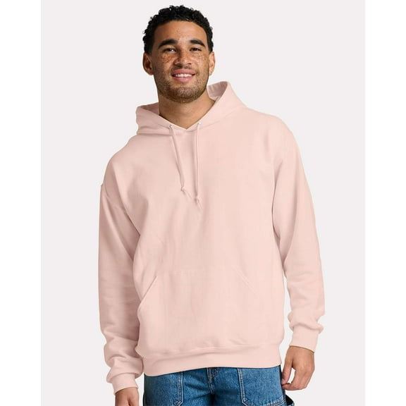 JERZEES IC49MR Ultimate CVC Hooded Sweatshirt-Blush Pink-L