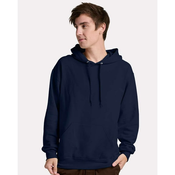 JERZEES IC49MR Ultimate CVC Hooded Sweatshirt-J. Navy-XL