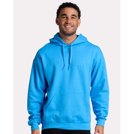 JERZEES IC49MR Ultimate CVC Hooded Sweatshirt-Soul Blue Heather-M