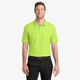 thumbnail image 1 of JERZEES Men's High Visibility Dri-Power Polo Shirt, Short Sleeve, Cotton Blend, Safety Green, L, 1 of 6