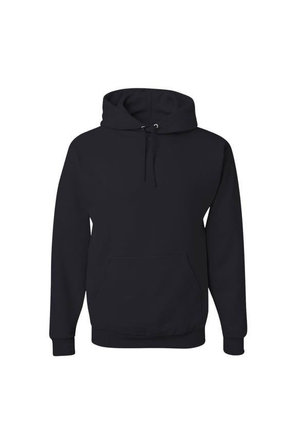 Men’s NuBlend Fleece Hooded Sweatshirt, 50/50 Cotton/Polyester Pullover Soft Warm Winter Hoodie (Black, XL)