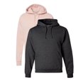 thumbnail image 1 of JERZEES Men’s NuBlend Fleece Hooded Sweatshirt, 50/50 Cotton/Polyester Pullover Soft Warm Winter Hoodie (Blush-Pink+Black-Heather-2PCS, L), 1 of 7