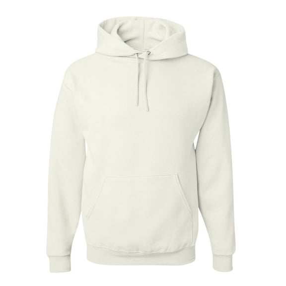 JERZEES Men’s NuBlend Fleece Hooded Sweatshirt, 50/50 Cotton/Polyester Pullover Soft Warm Winter Hoodie (White, 2XL)