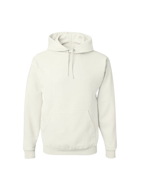 Men’s NuBlend Fleece Hooded Sweatshirt, 50/50 Cotton/Polyester Pullover Soft Warm Winter Hoodie (White, 2XL)