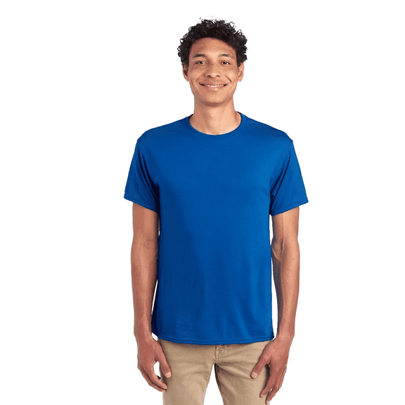 JERZEES Men's Ring-Spun T-Shirt, 50/50 Cotton/Polyester, Men's Short Sleeve, Pre-Shrunk, Royal, XL