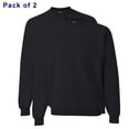 thumbnail image 1 of JERZEES NuBlend Crewneck Sweatshirt for Men and Women Black Color | Long Sleeve Pullover 8oz, 50/50 Cotton/Polyester Fleece Sweatshirt Size 2XL, Pack of 2, 1 of 6