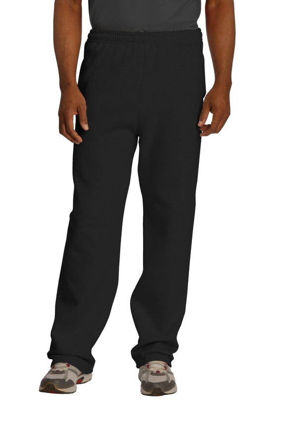 NuBlend® Open Bottom Sweatpants with Pockets in Black 3XL | 974MPR