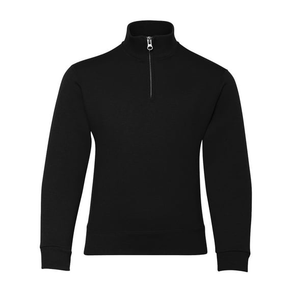 JERZEES Nublend® Youth Quarter-Zip Cadet Collar Sweatshirt 995YR - Black Size S