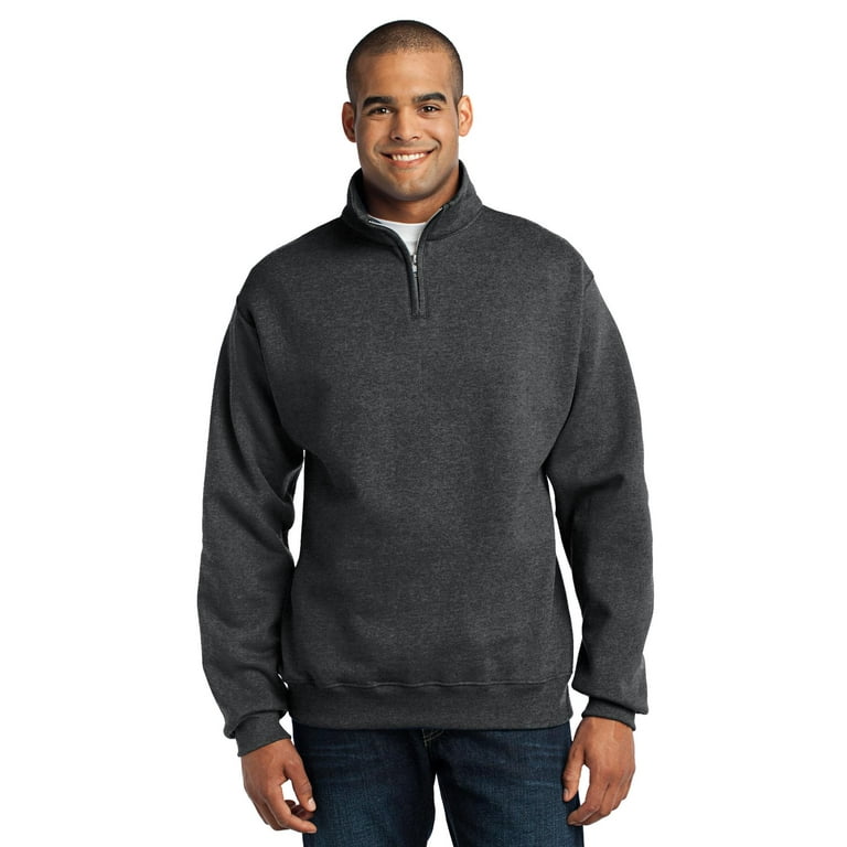 JERZEES Nublend Cadet Collar Quarter Zip Sweatshirt 995MR