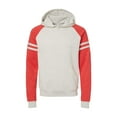 thumbnail image 1 of JERZEES Nublend Varsity Colorblocked Raglan Hooded Sweatshirt, 1 of 2