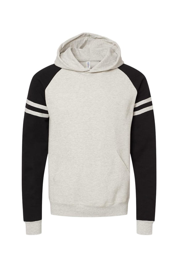 97CR Unisex NuBlend Varsity Color-Block Hooded Sweatshirt