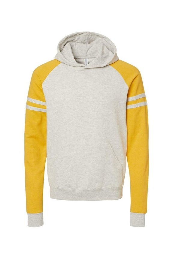 Nublend Varsity Colorblocked Raglan Hooded Sweatshirt