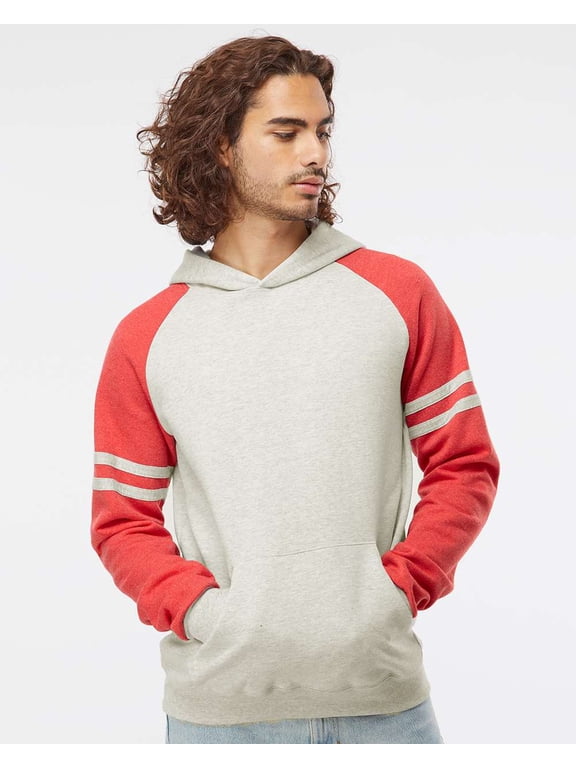 Nublend® Varsity Colorblocked Raglan Hooded Sweatshirt