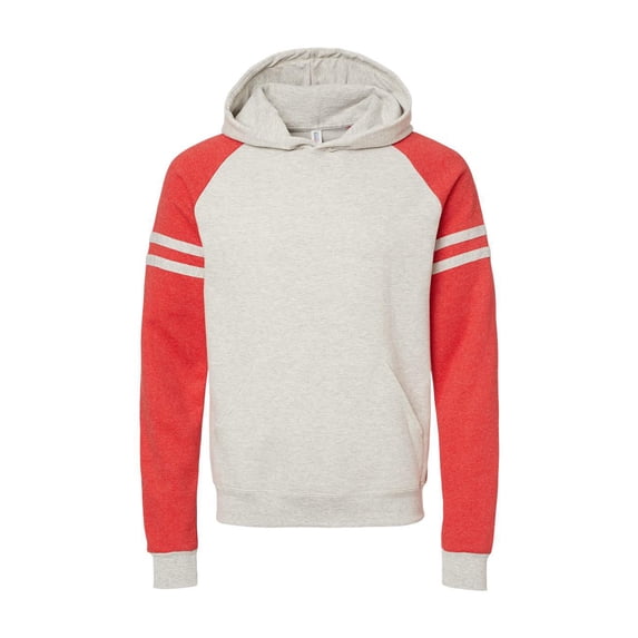 Jerzees 97CR Unisex NuBlend Varsity Color-Block Hooded Sweatshirt
