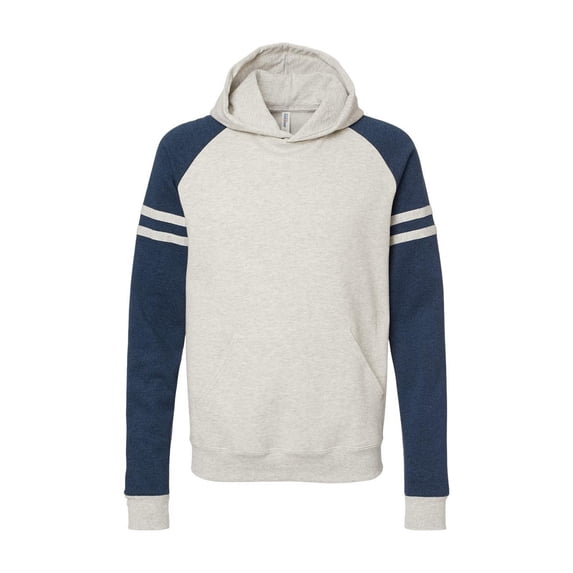 JERZEES Nublend Varsity Colorblocked Raglan Hooded Sweatshirt