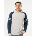 thumbnail image 1 of JERZEES Nublend Varsity Colorblocked Raglan Hooded Sweatshirt, 1 of 5