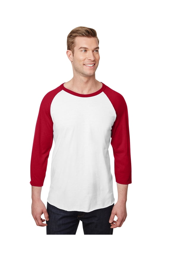 Jerzees Men's Three-Quarter Sleeve Raglan Baseball T-Shirt