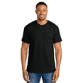 thumbnail image 1 of JERZEES Short Sleeve T-Shirt Black Crewneck Shirts for Men, 50/50 Cotton/polyester Single Tee, Size 3XL, 1 of 5
