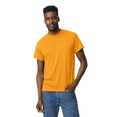 thumbnail image 1 of JERZEES Short Sleeve T-Shirt Gold Crewneck Shirts for Men, 50/50 Cotton/polyester Single Tee, Size L, 1 of 5