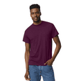 thumbnail image 1 of JERZEES Short Sleeve T-Shirt Maroon Crewneck Shirts for Men, 50/50 Cotton/polyester Single Tee, Size L, 1 of 5