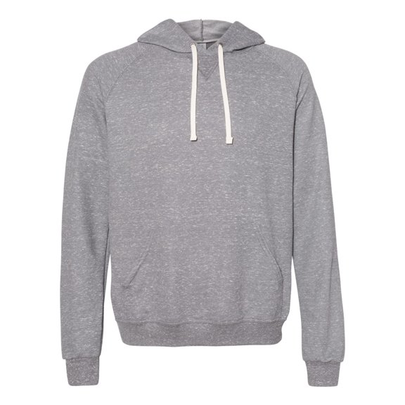 JERZEES 90MR Snow Heather French Terry Raglan Hooded Sweatshirt (2 PACK)
