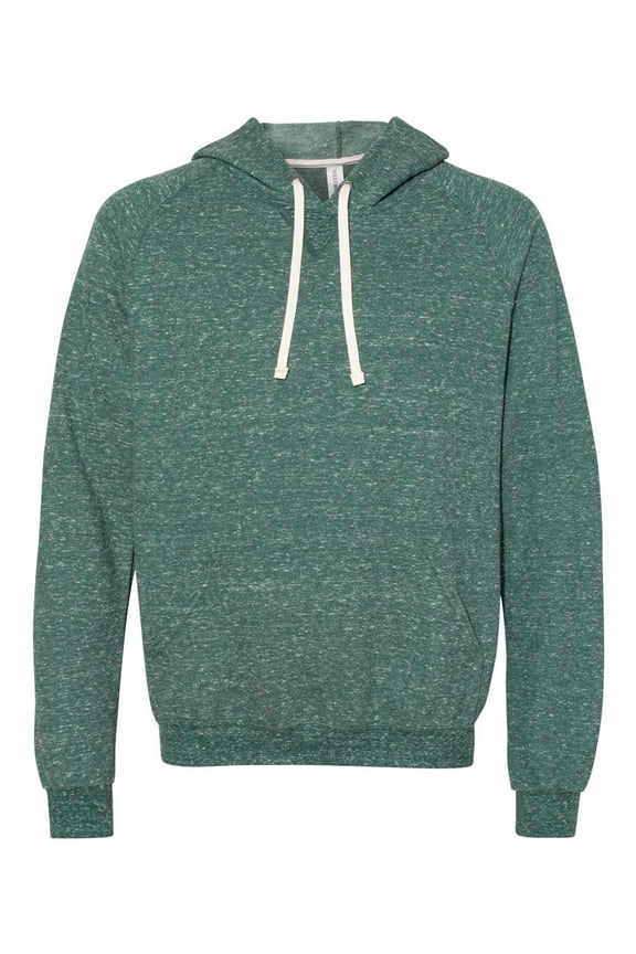 Snow Heather French Terry Raglan Hooded Sweatshirt