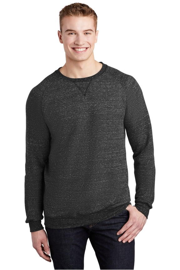Snow Heather French Terry Raglan Crew.