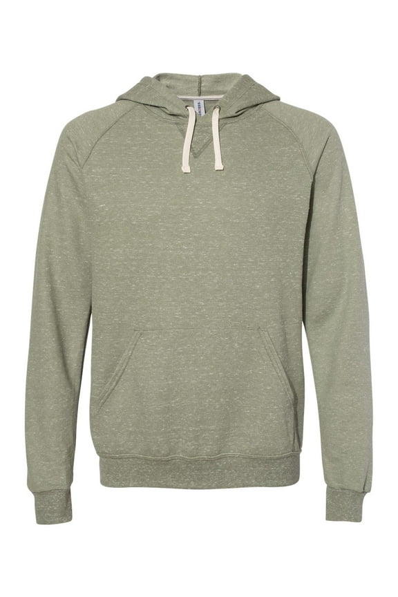 - Snow Heather French Terry Raglan Hooded Sweatshirt - 90MR