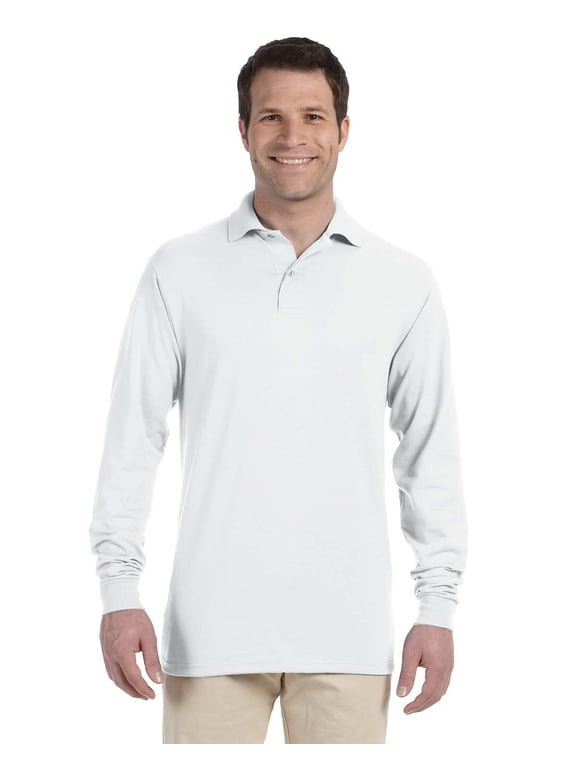 - SpotShield 5.6-Ounce Jersey Knit Sport Shirt. - White - 2XL