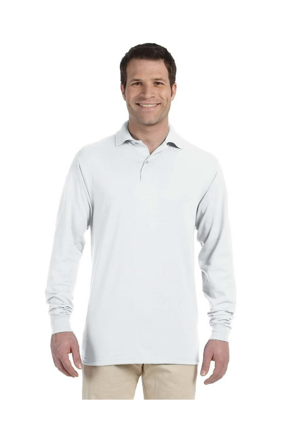 - SpotShield 5.6-Ounce Jersey Knit Sport Shirt. - White - 2XL