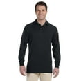 thumbnail image 1 of JERZEES - SpotShield 50/50 Long Sleeve Polo - 437MLR - Black - Size: M, 1 of 6