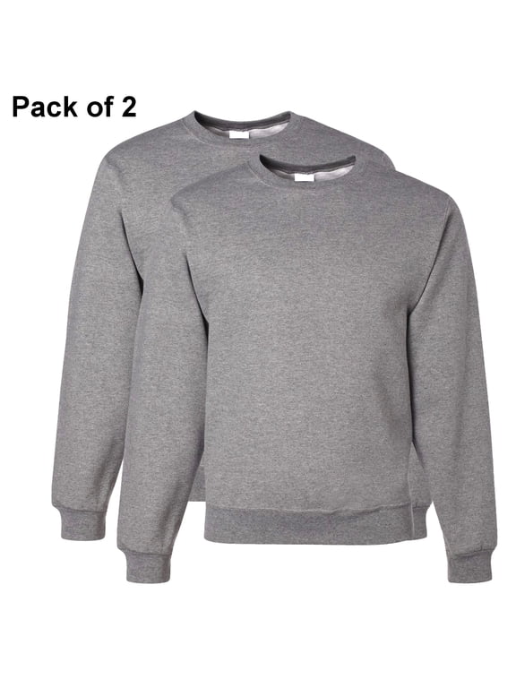 Sweatshirt For Men, Crewneck Fleece Pullover Sweater For arts and crafts,8 oz.50/50 cotton/polyester in Oxford, Pack 2 Size- M
