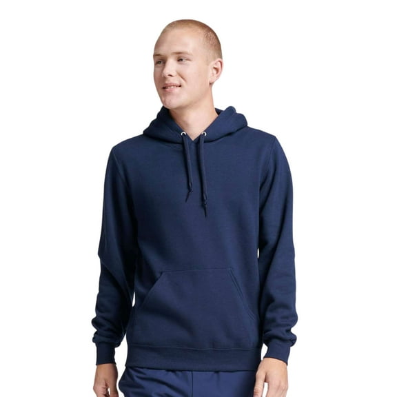 JERZEES Unisex Eco Hooded Sweatshirt, 57/43 Blend Ring-Spun Cotton/Polyester Fleece Pullover Hoodie (J. Navy , M)