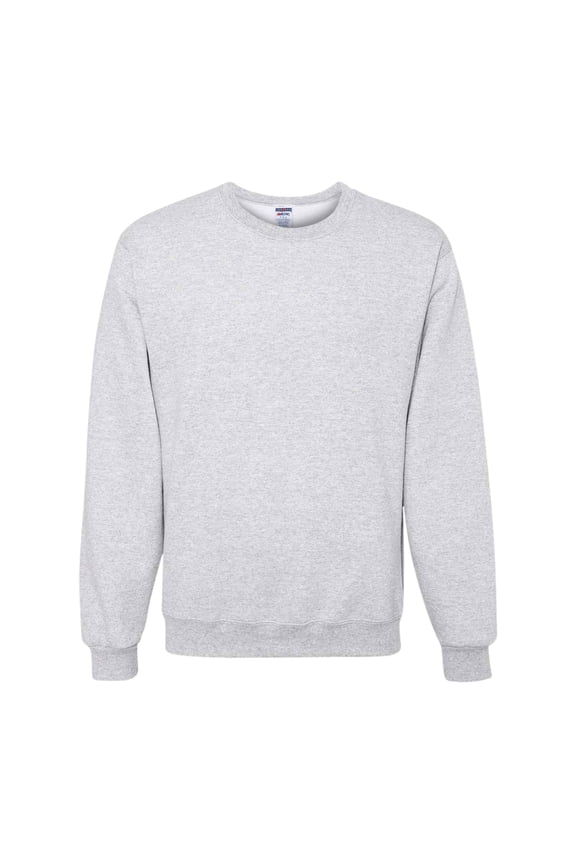Unisex NuBlend Crewneck Sweatshirt 50/50 Cotton/Polyester Pullover Fleece Sweater, Casual Plain Sweatshirt Classic Fit (Ash 1 PCS, M)