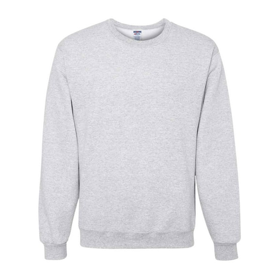 JERZEES Unisex NuBlend Crewneck Sweatshirt 50/50 Cotton/Polyester Pullover Fleece Sweater, Casual Plain Sweatshirt Classic Fit (Ash 1 PCS, XL)