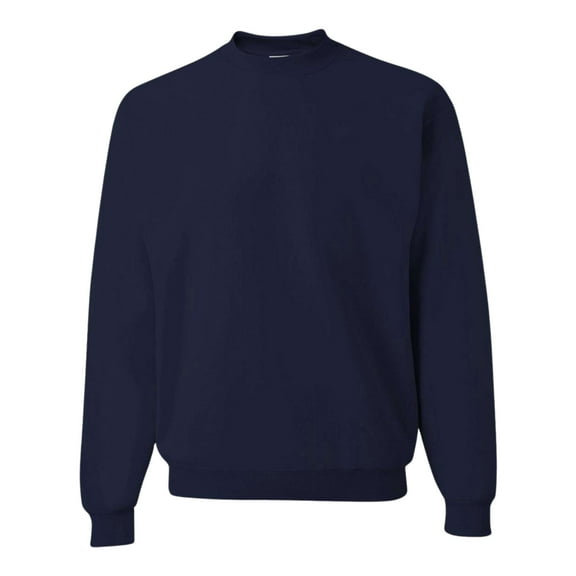 JERZEES Unisex NuBlend Crewneck Sweatshirt 50/50 Cotton/Polyester Pullover Fleece Sweater, Casual Plain Sweatshirt Classic Fit (Navy 1PCS, S)