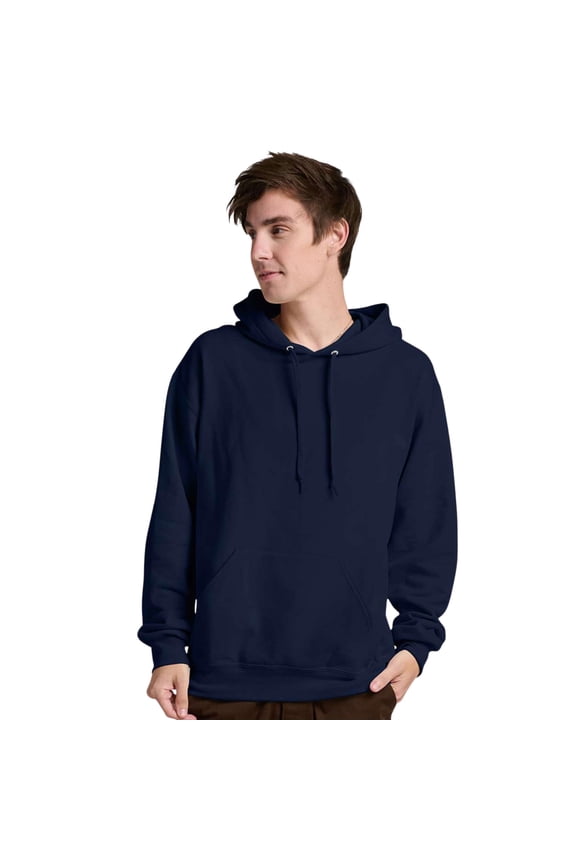 Unisex Ultimate CVC Hooded Sweatshirt, 60/40 Cotton/Polyester Winter Fleece Pullover Hoodies (J. Navy, M)