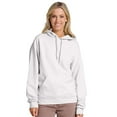 thumbnail image 1 of JERZEES Unisex Ultimate CVC Hooded Sweatshirt, 60/40 Cotton/Polyester Winter Fleece Pullover Hoodies (White, L), 1 of 8