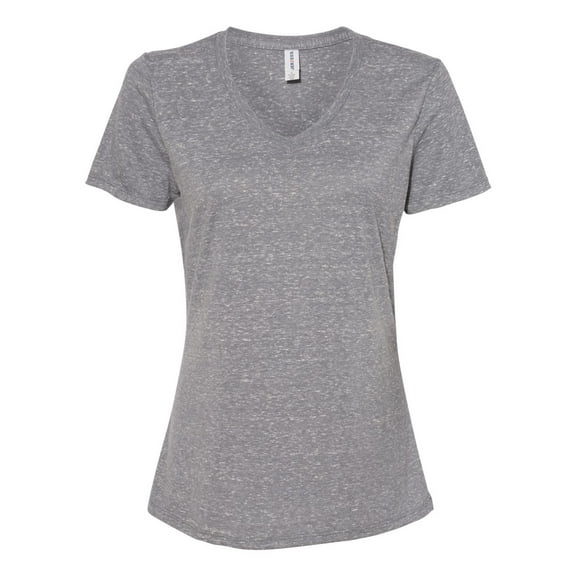 JERZEES Women�'s Snow Heather Jersey V-Neck T-Shirt