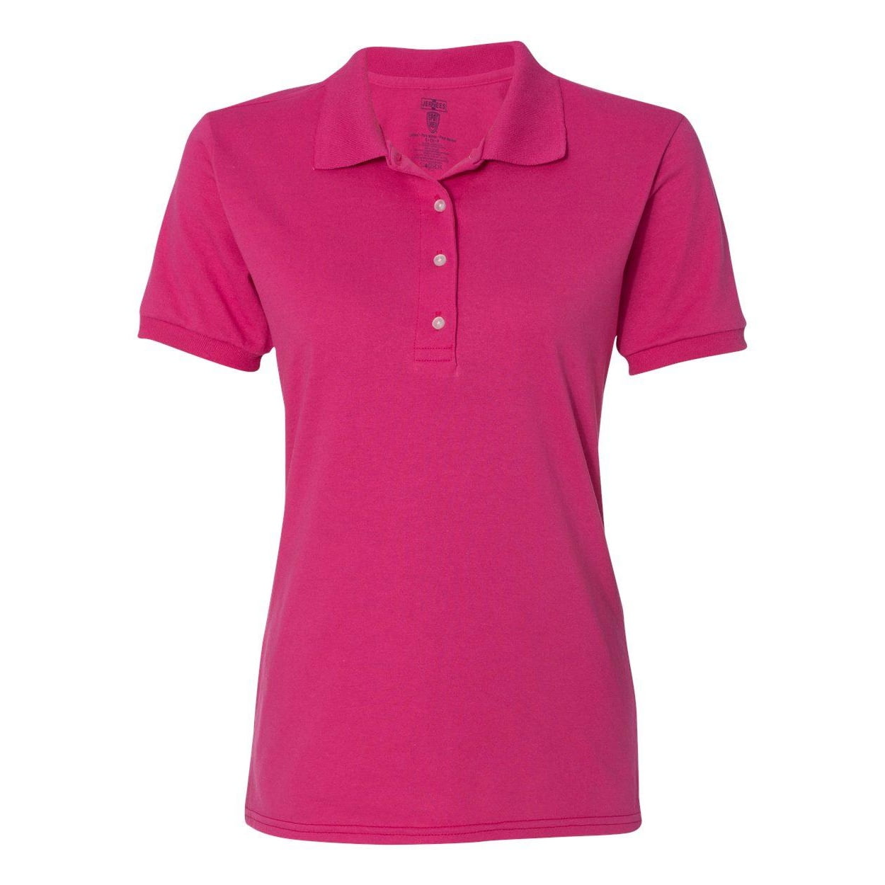 JERZEES - Women's Spotshield 50/50 Polo - 437WR - Cyber Pink - Size: L ...