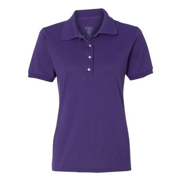 JERZEES - Women's Spotshield 50/50 Polo - 437WR - Deep Purple - Size: S