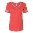 thumbnail image 1 of JERZEES Women's Varsity Triblend V-Neck T-Shirt, 1 of 3