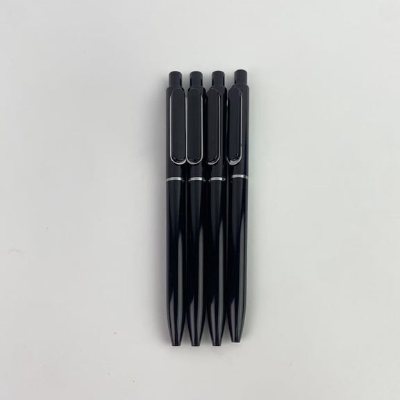 JESANWOO Ball pens, Gel Ink Ballpoint Pen, Black Ink, 0.5mm Retractable Ink Pen (Black)