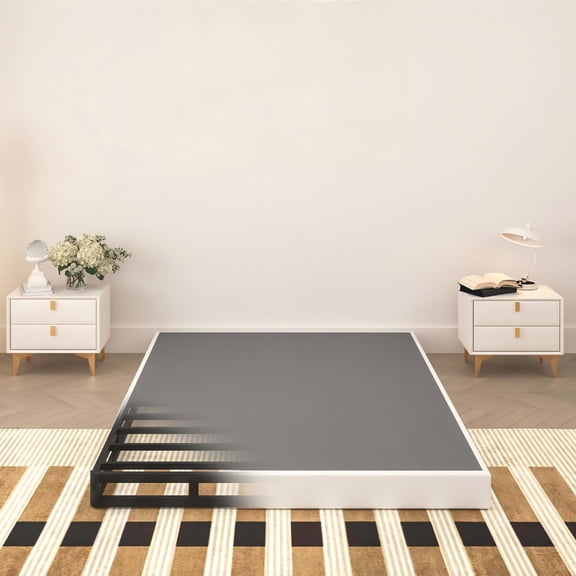 JESIN 5 Inch Box Spring Full Size Bed, Heavy Duty Metal Mattress Foundation, 3000 lbs Capacity, Low Profile, Noise-Free, Easy Assembly with Fabric Cover
