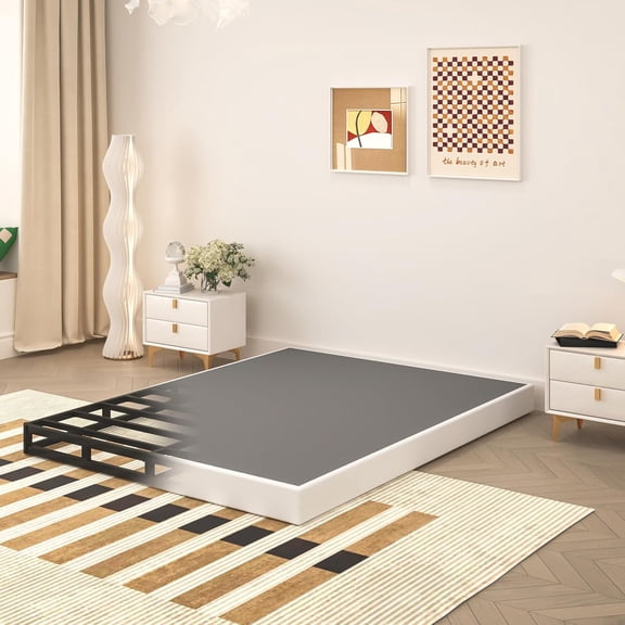 JESIN 5 Inch King Size Box Spring, Heavy Duty Metal Mattress Foundation, 3000 lbs Capacity, Low Profile, Noise-Free, Easy Assembly with Fabric Cover