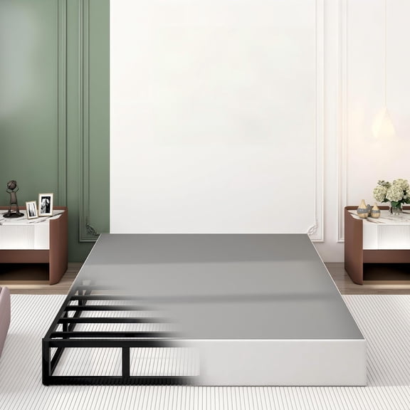 JESIN 9 Inch Queen Size Box Spring Heavy Duty Metal Mattress Foundation 3000 Lbs High Profile Noise Free Easy Assembly With Fabric Cover