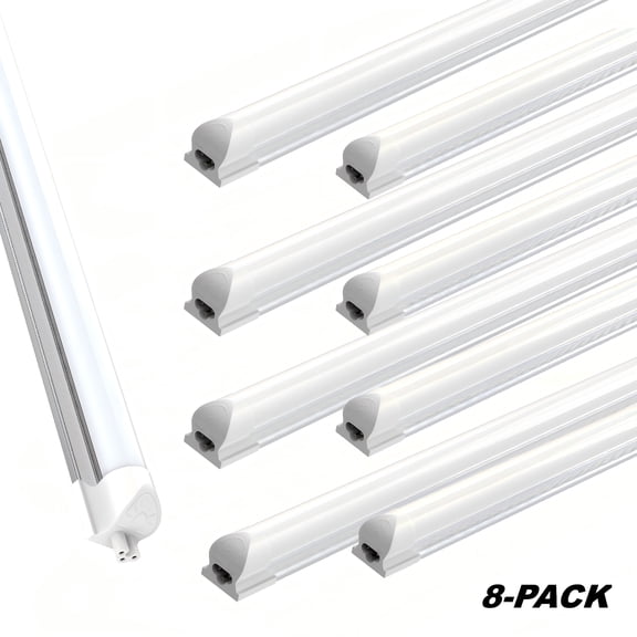 JESLED 2FT T8 LED Shop Light, 20W 2400LM LED Bulbs, 6000K Cool White, Frosted 8 Pack