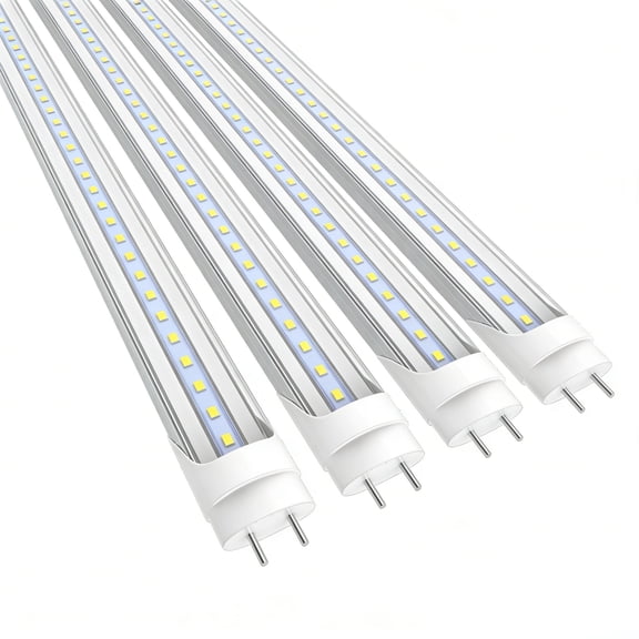 JESLED 2FT T8 LED Tube Light Bulbs, 10W 1250 Lumens 6000K, G13 Bi-Pin Base Ballast Bypass, Clear Cover 4 Pack
