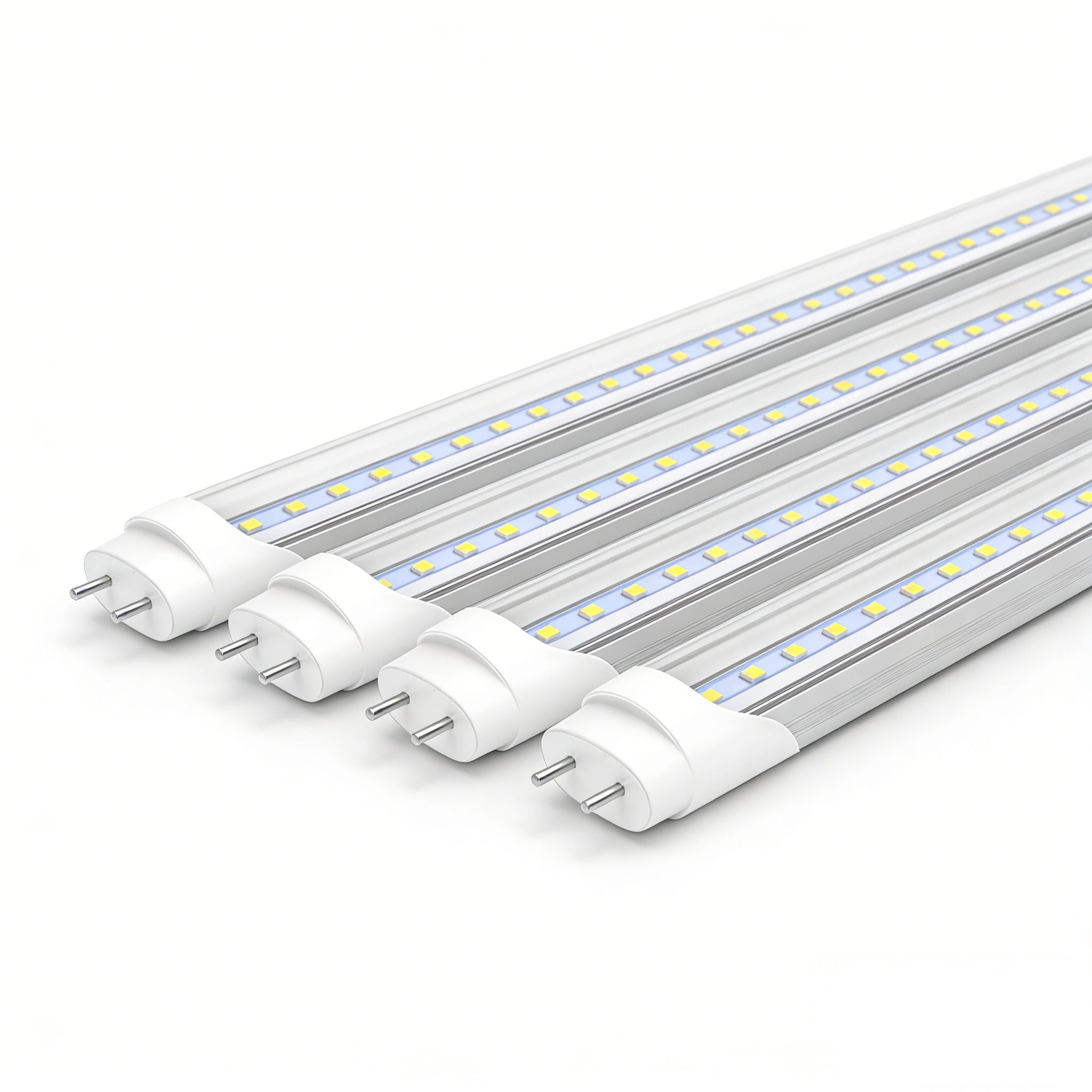 JESLED 2FT T8 LED Tube Light Bulbs, 10W 1250LM 6000K, G13 Base Ballast Bypass, Clear 4 Pack