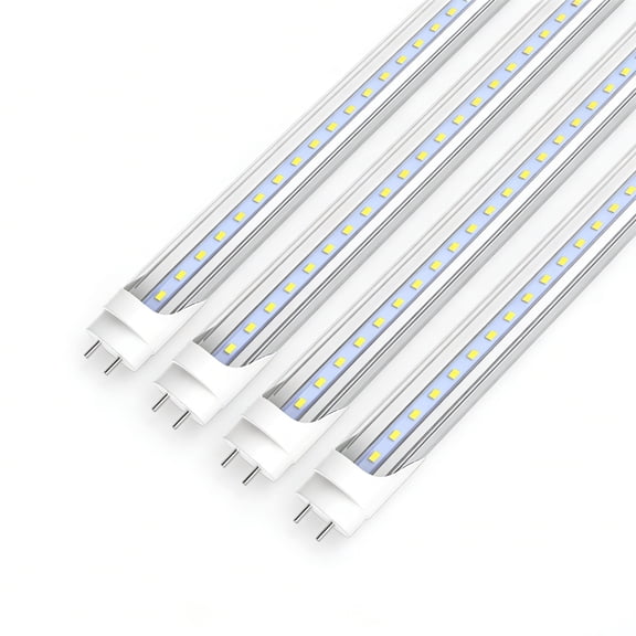 JESLED 2FT T8 LED Tube Light Bulbs 9W, Ballast Bypass Fluorescent Replacement, Clear Cover, 6000K Cool White, G13 Base, LED Shop Light for Garage Basement Warehouse, 8 Pack